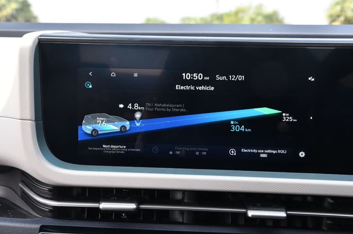 Hyundai Creta Electric 10.25-inch infotainment screen