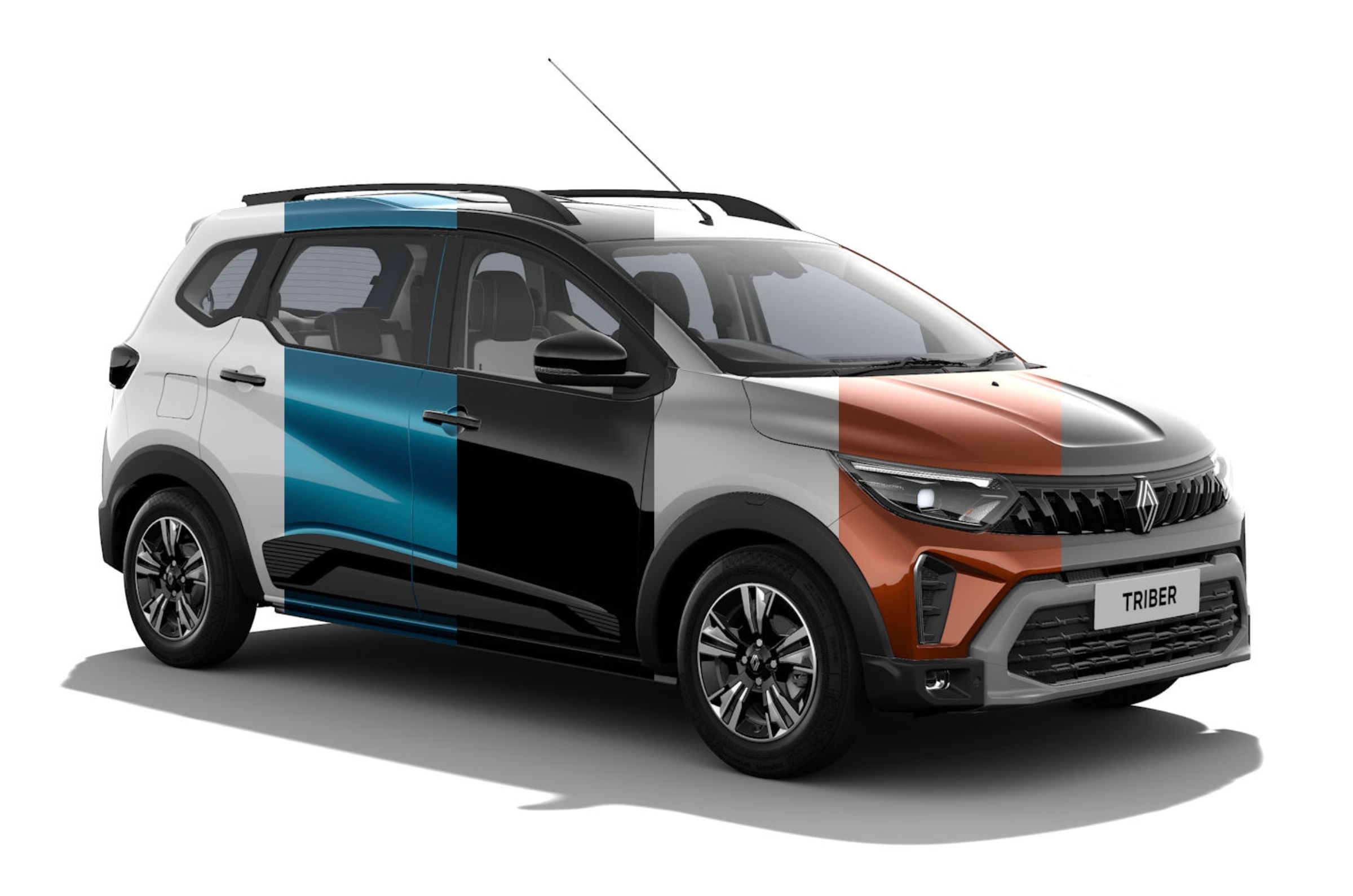 Renault Triber has a total of 9 colours on offer, including 3 dual-tone ones.