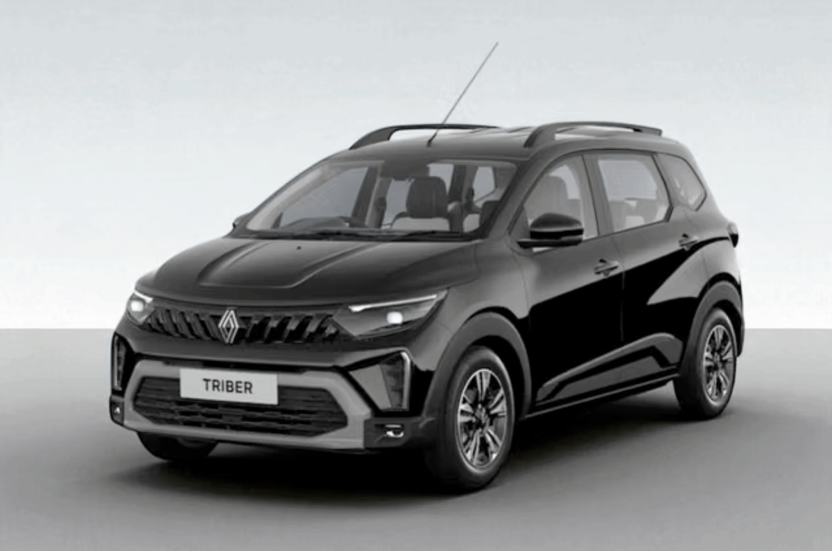 Renault Triber Stealth Black colour.