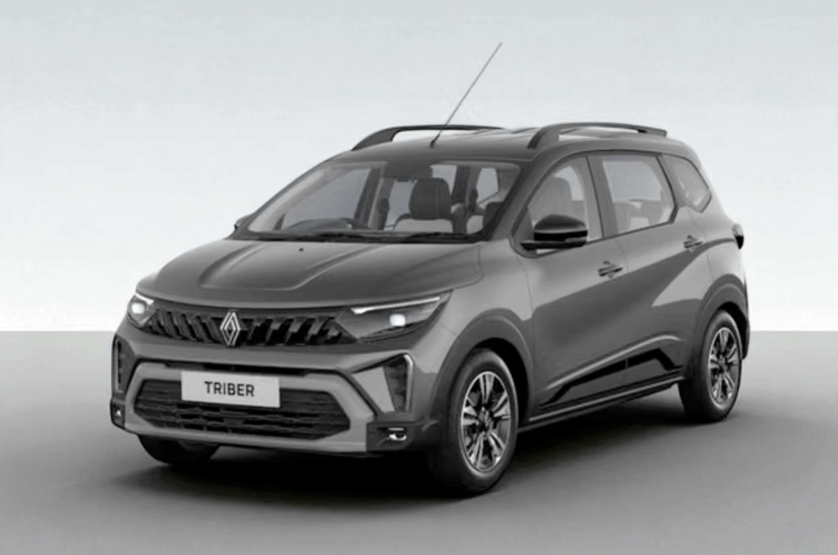 Renault Triber Shadow Grey with Mystery Black roof colour.