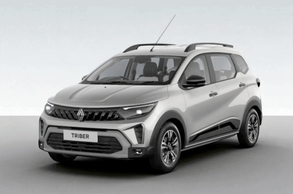 Renault Triber Moonlight Silver colour.