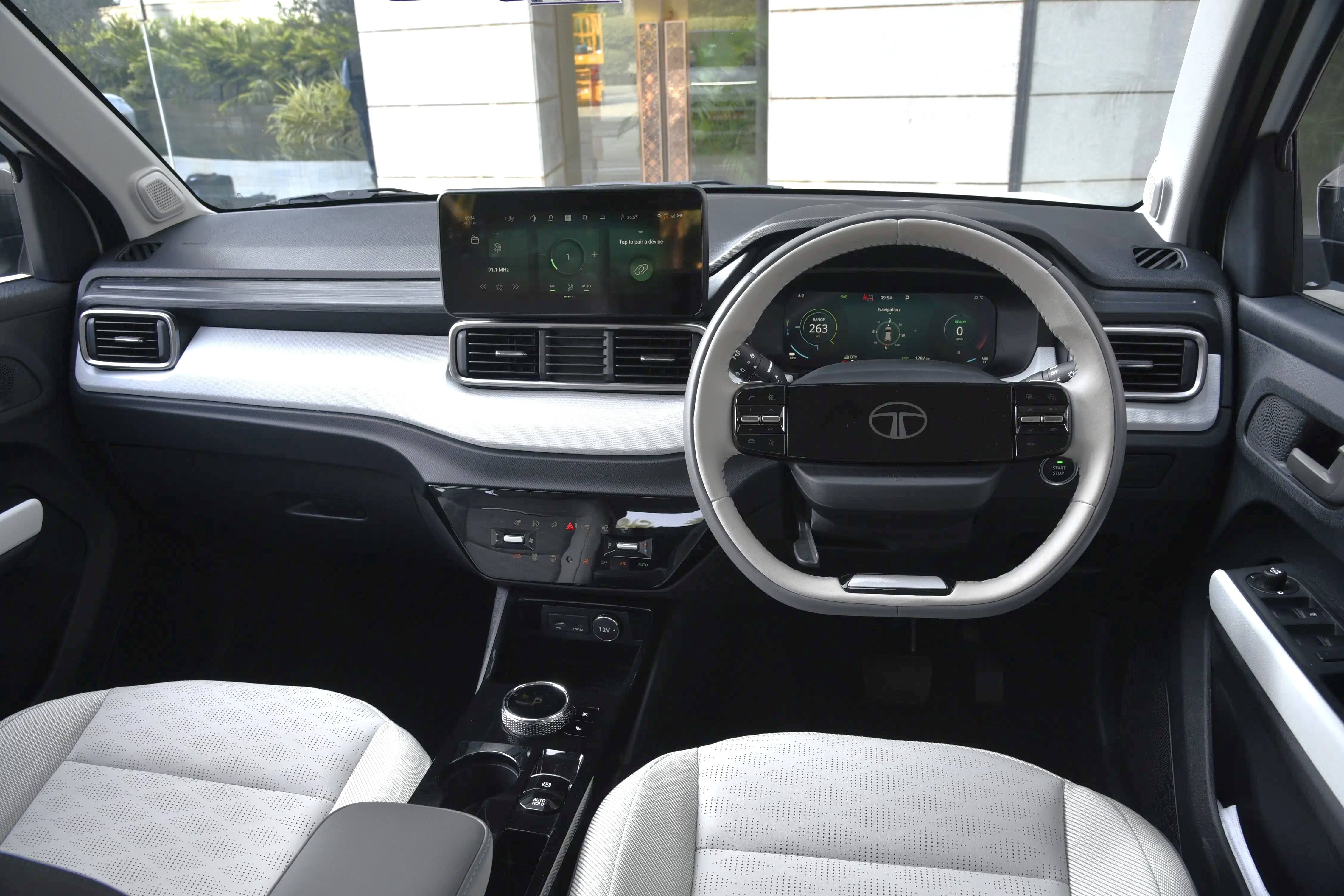 Twin 10.2-inch screens dominate the Punch EV