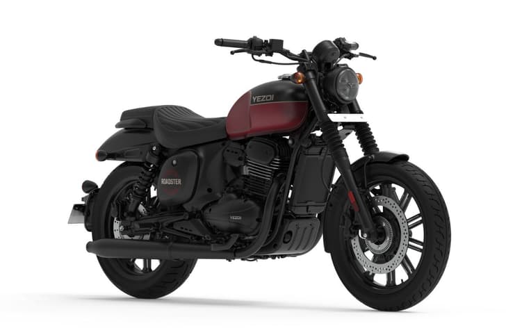 Yezdi Roadster in maroon