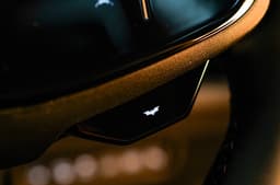 Mahindra BE 6 Batman Edition steering logo