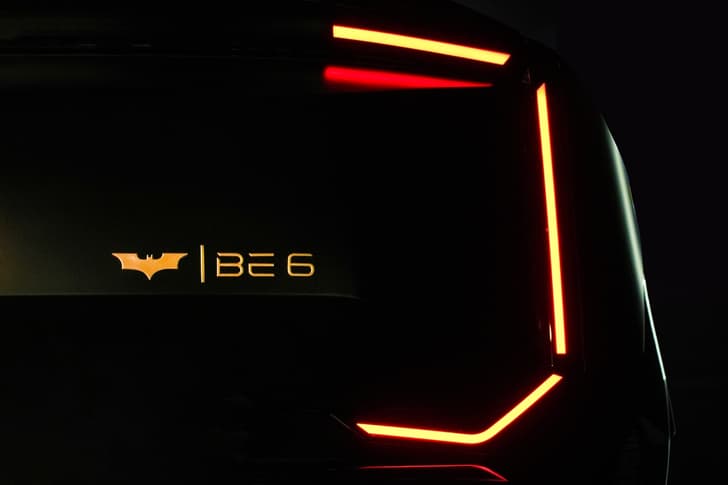 Mahindra BE 6 Batman Edition tail light and rear badge