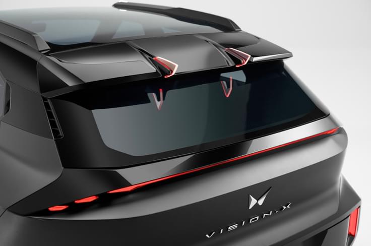 Mahindra Vision X rear spoiler Mahindra Vision X rear spoiler