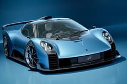 GMA Le Mans GTR in Blue studio image of the front right 