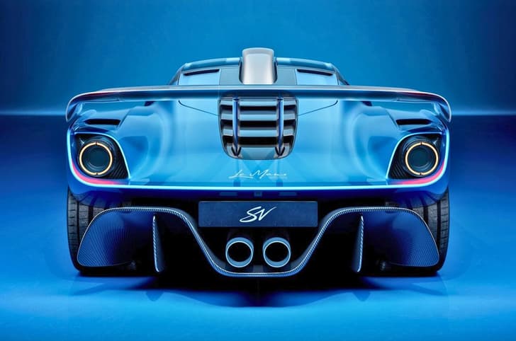 GMA Le Mans GTR in Blue studio image of the rear