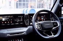 Mahindra Vision S interior physical switchgear