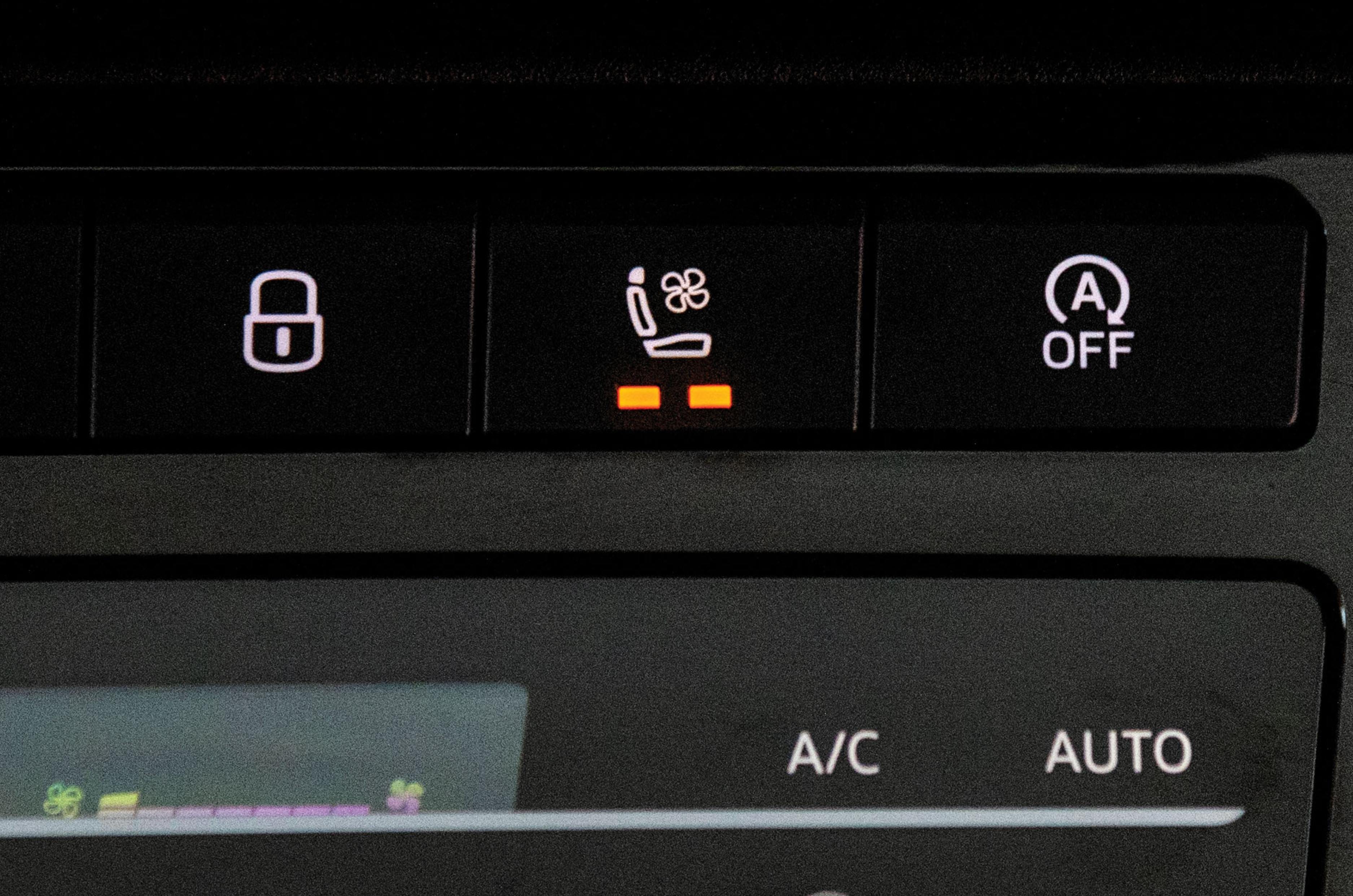 Front seats get ventilation and 6-way electrical adjustment.