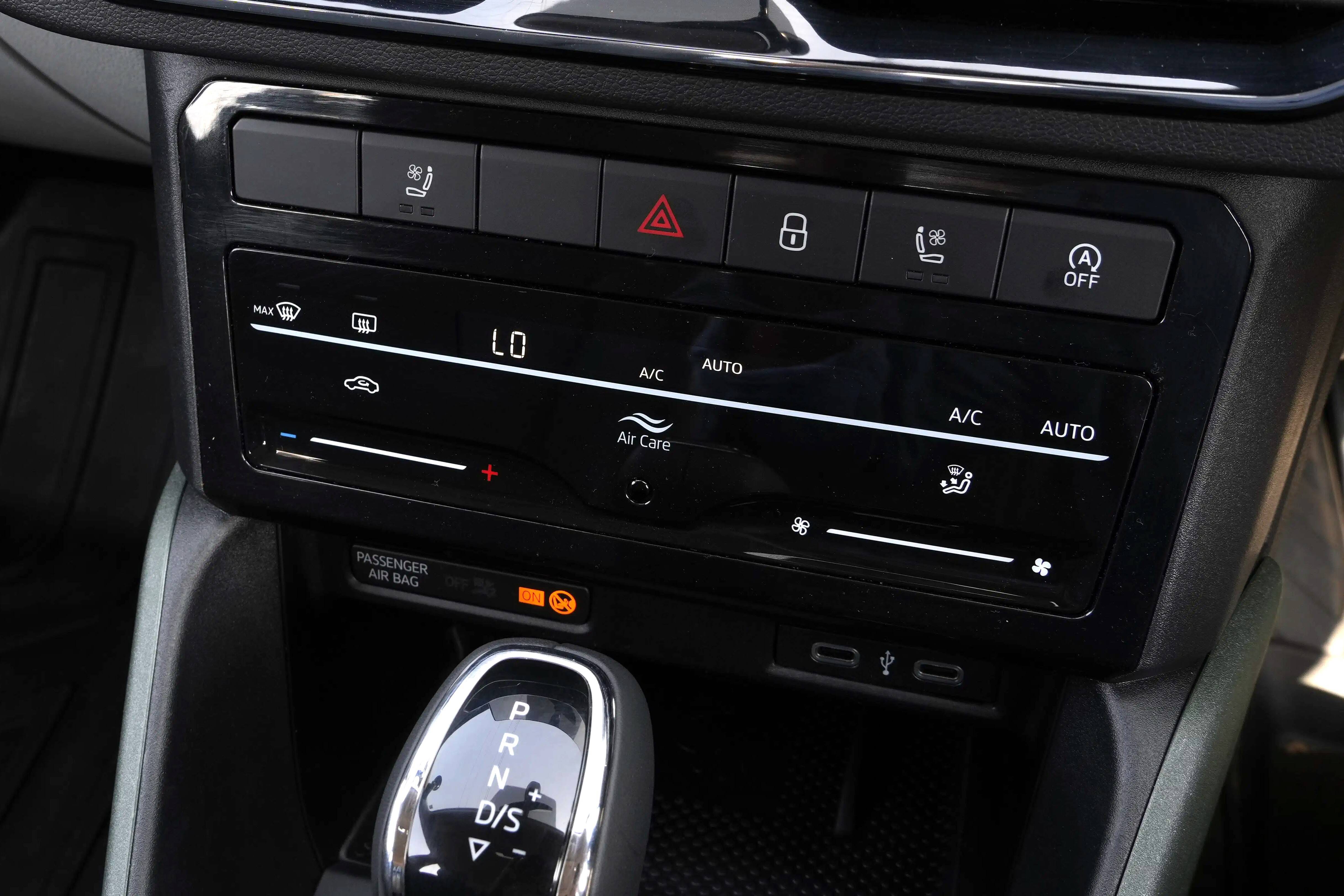 Touch-based HVAC controls can be distracting while on the move.