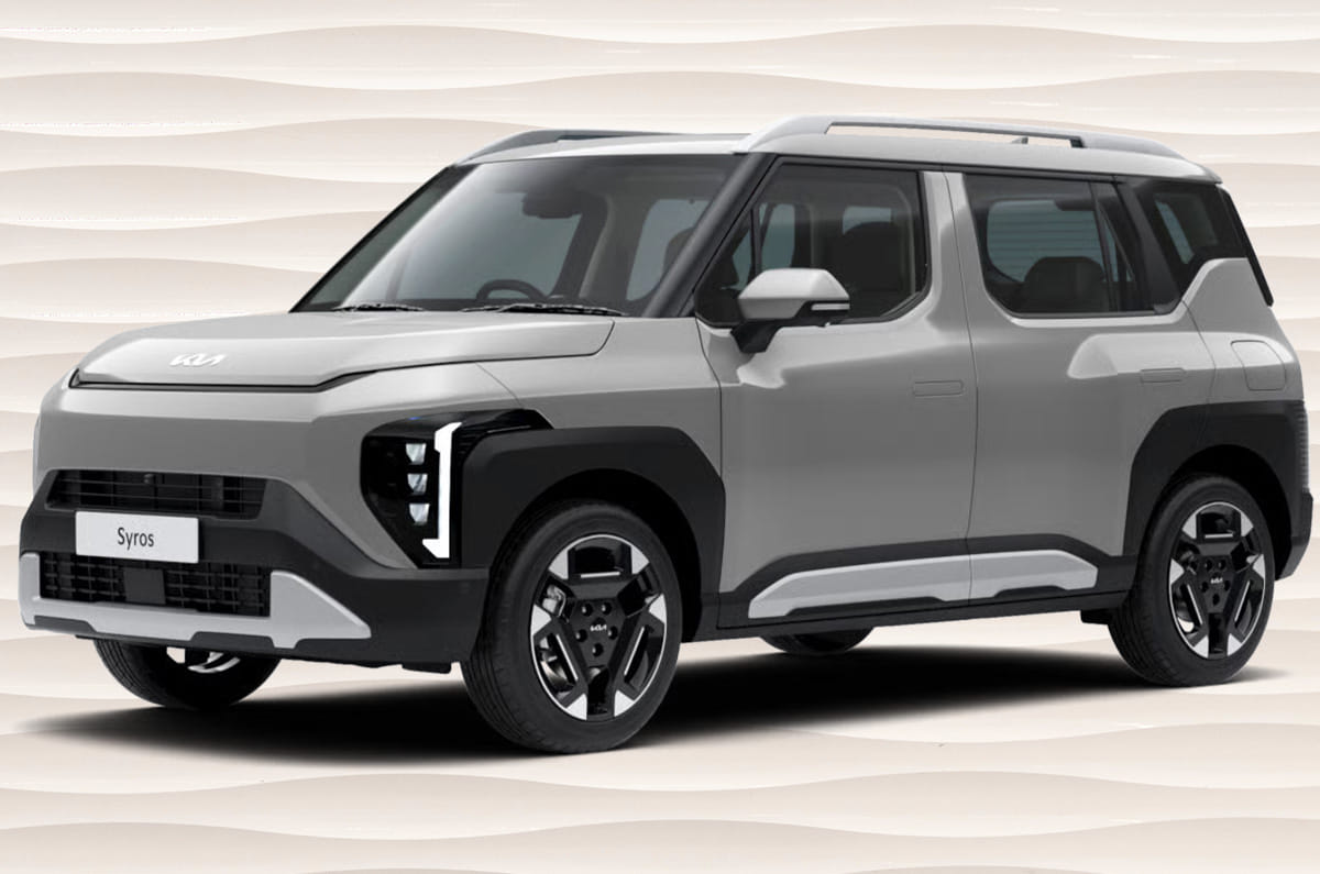 Kia Syros in Sparkling Silver.