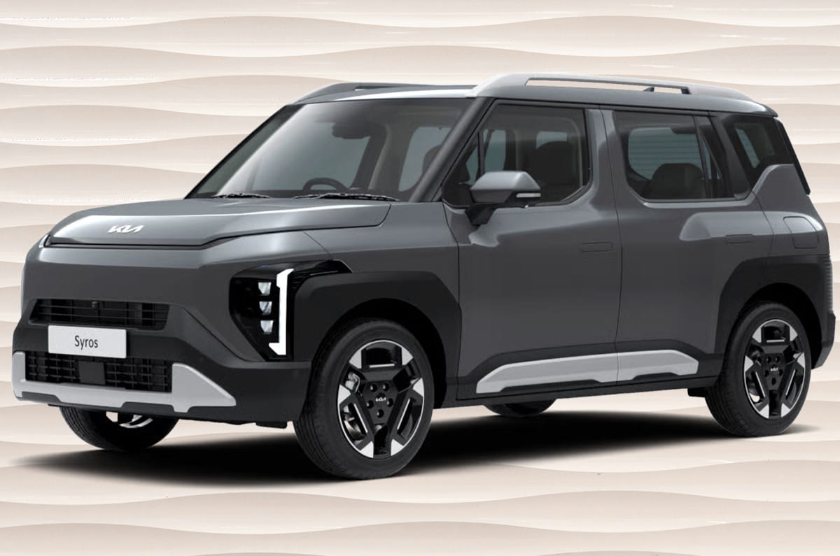 Kia Syros in Gravity Grey.