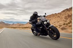 Triumph Rocket 3 front three quarter riding shot