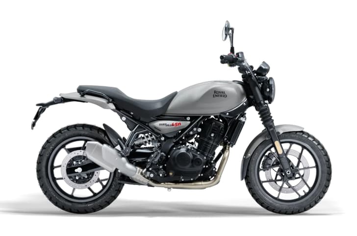 Royal Enfield Guerrilla 450 silver colour