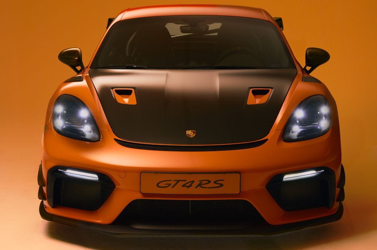 Porsche 718 Cayman GT4 RS with Manthey kit front centre shot 