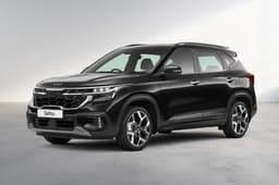 Kia Seltos black colour front left side