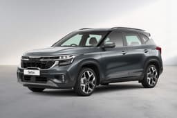 Kia Seltos grey colour front left side