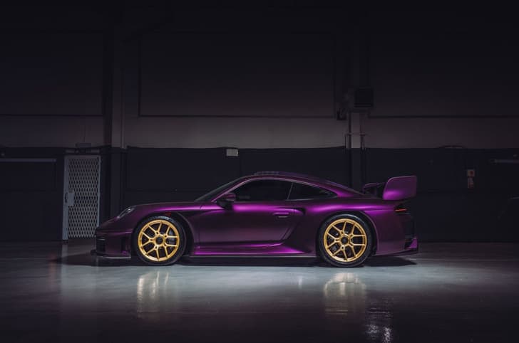 RML GT Hypercar in purple, side shot in a studio