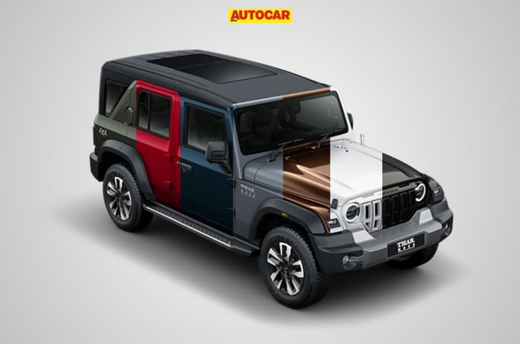 mahindra thar roxx all colours