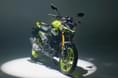 Honda CB125 Hornet is available in four colours in India. Honda CB125 Hornet neon yellow colour right side front static