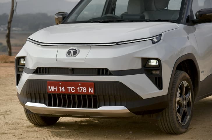 Tata Punch EV grille and front bumper