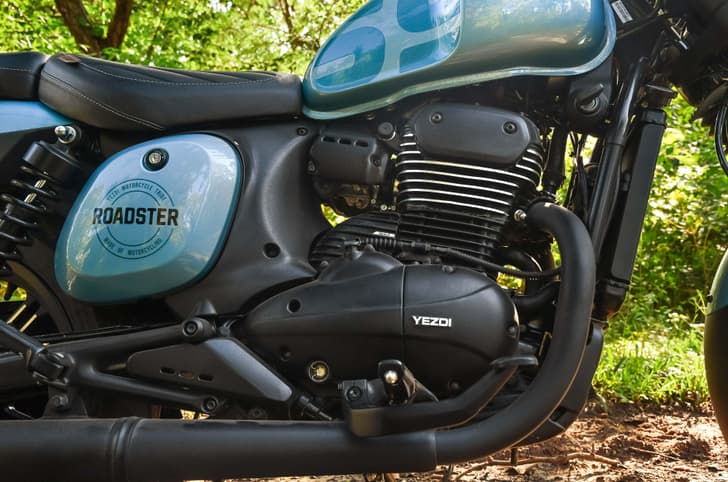 2025 Yezdi Roadster engine shot