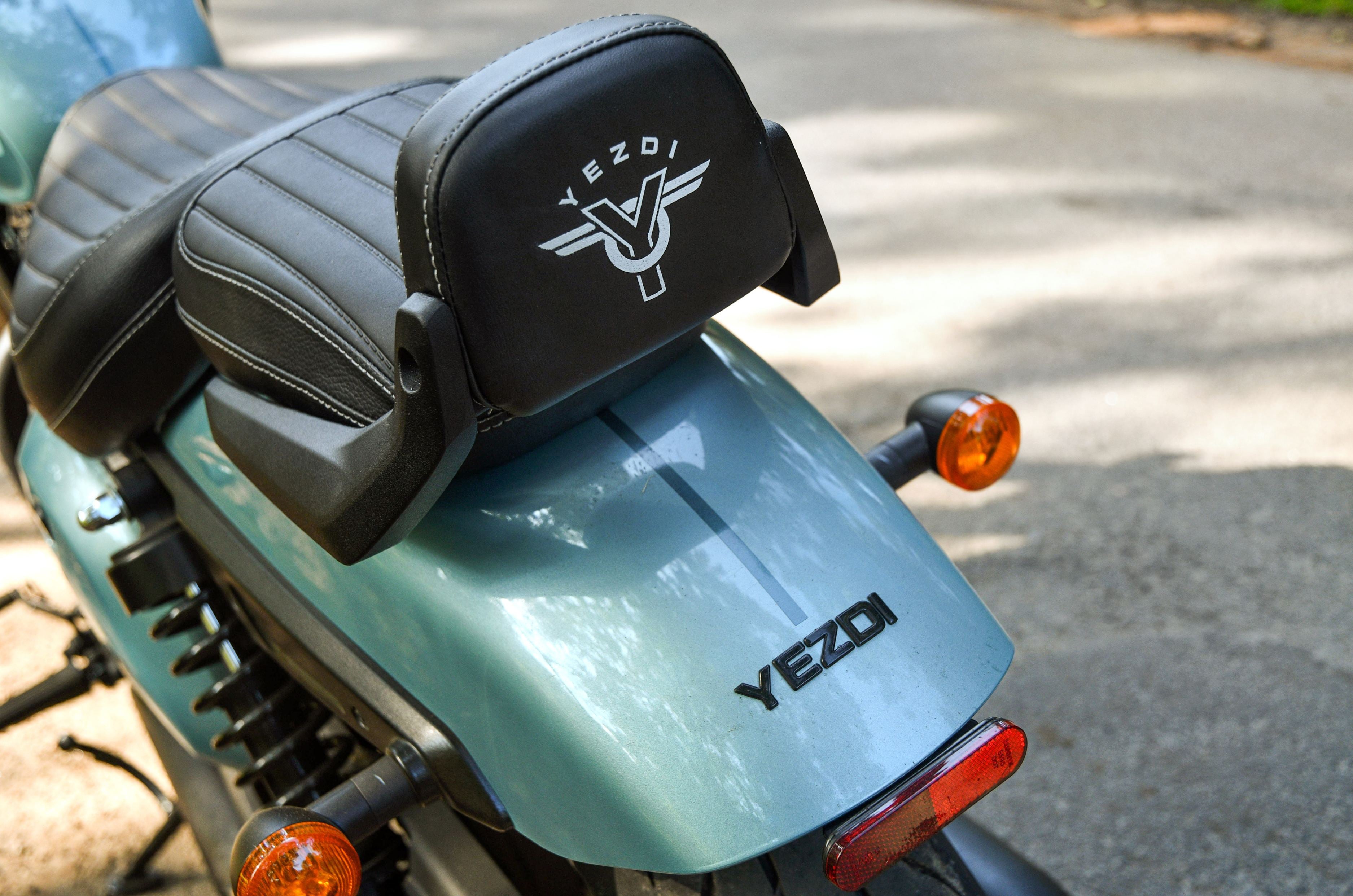 2025 Yezdi Roadster rear pillion accessory shot