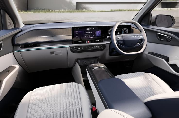 On the equipment front, the Carens Clavis EV gets twin 12.3-inch screens, wireless Apple CarPlay and Android Auto, a switchable touch-sensitive panel for HVAC and media controls, a panoramic sunroof and more. Kia Carens Clavis EV. dashboard
