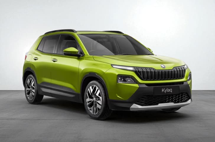 skoda kylaq olive gold colour