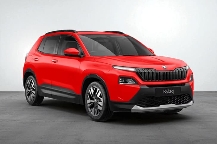 skoda kylaq tornado red colour