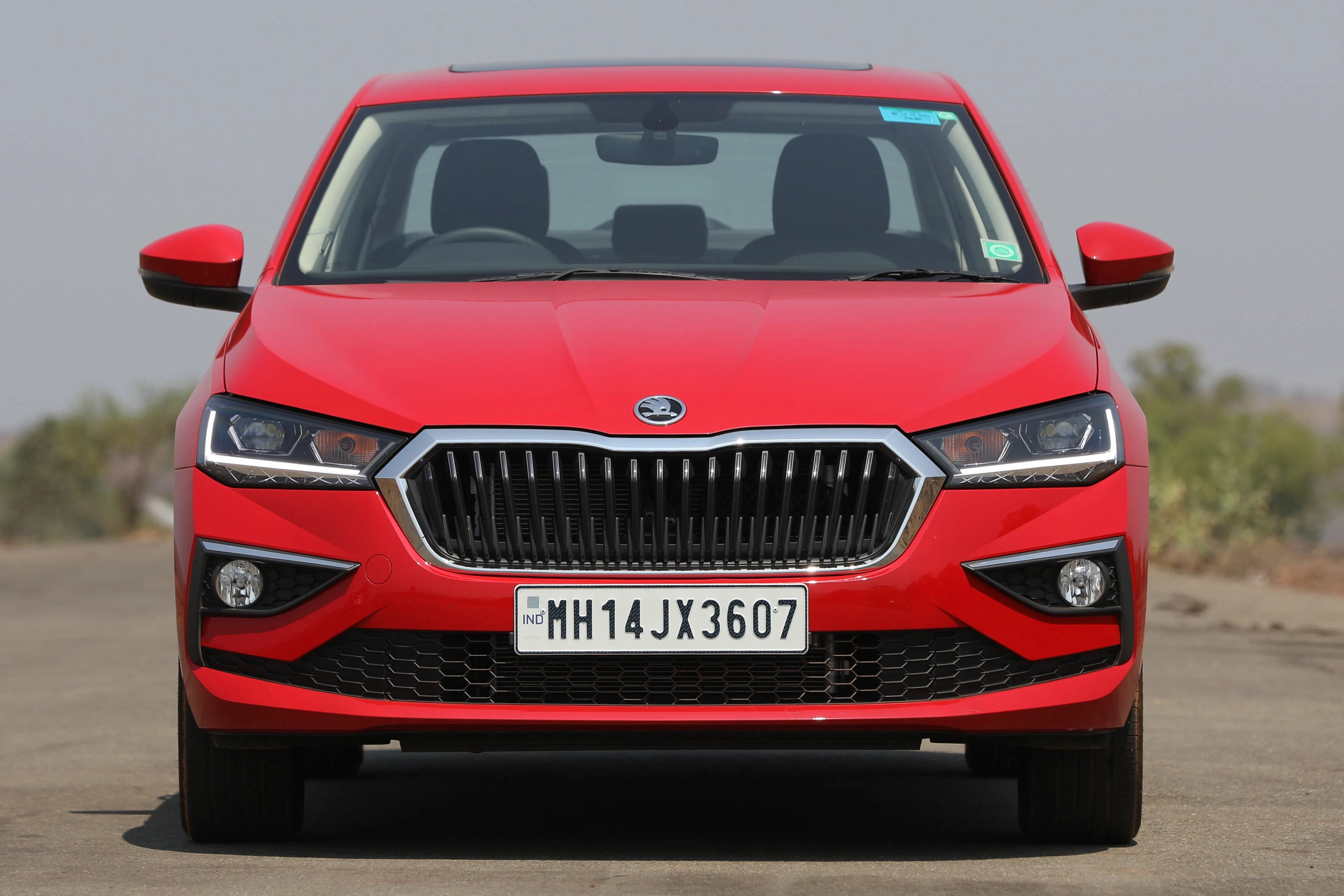 skoda slavia in field