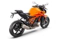 It has features like an advanced traction control, launch control, wheelie control, multiple ride modes and bi-directional QS KTM 1390 Suoer Duke R rear three quarter shot