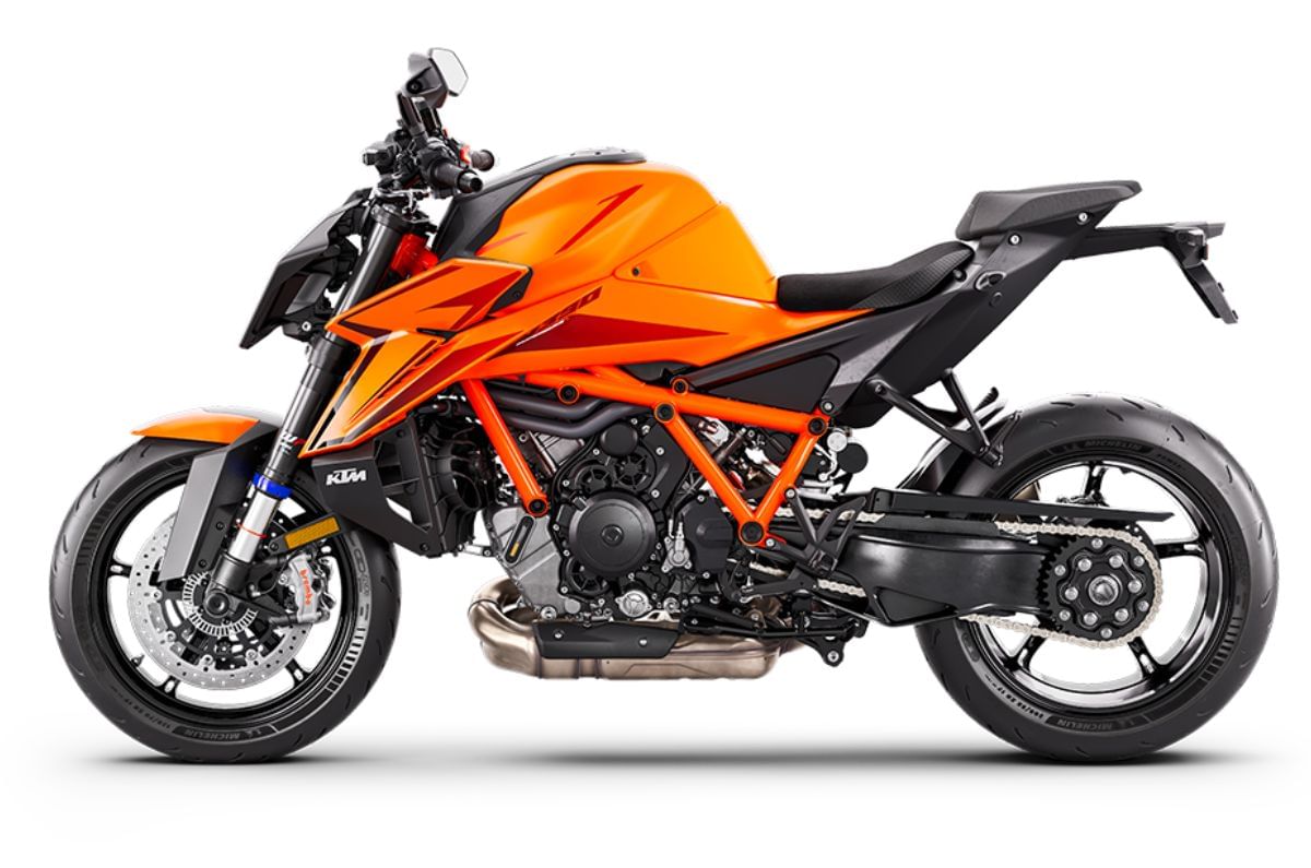  Suspension duties are taken care of by a WP USD fork at the front and a WP monoshock