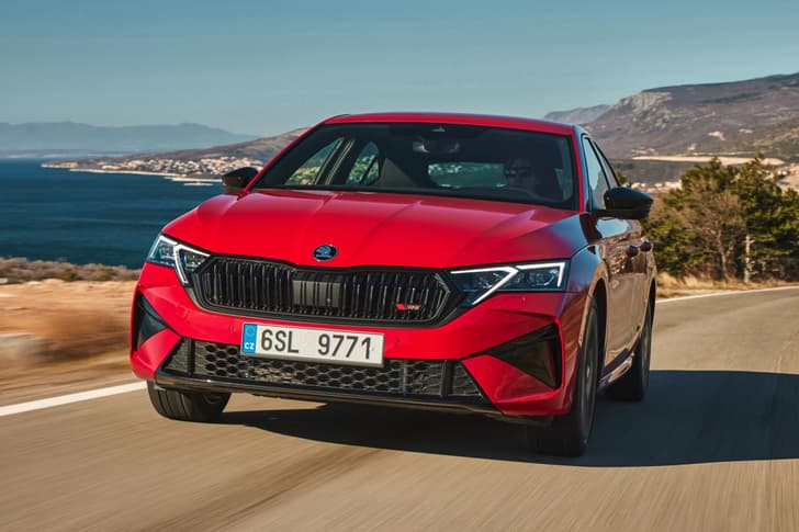 2025 skoda octavia rs on road