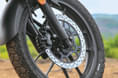 Braking is adequate but could benefit from better initial bite. V-Storm SX front disc brake