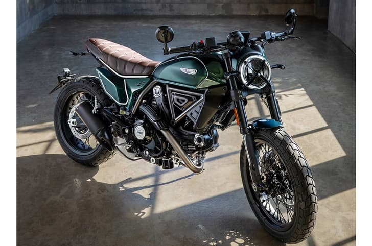 Ducati Scrambler Nightshift right front static in studio