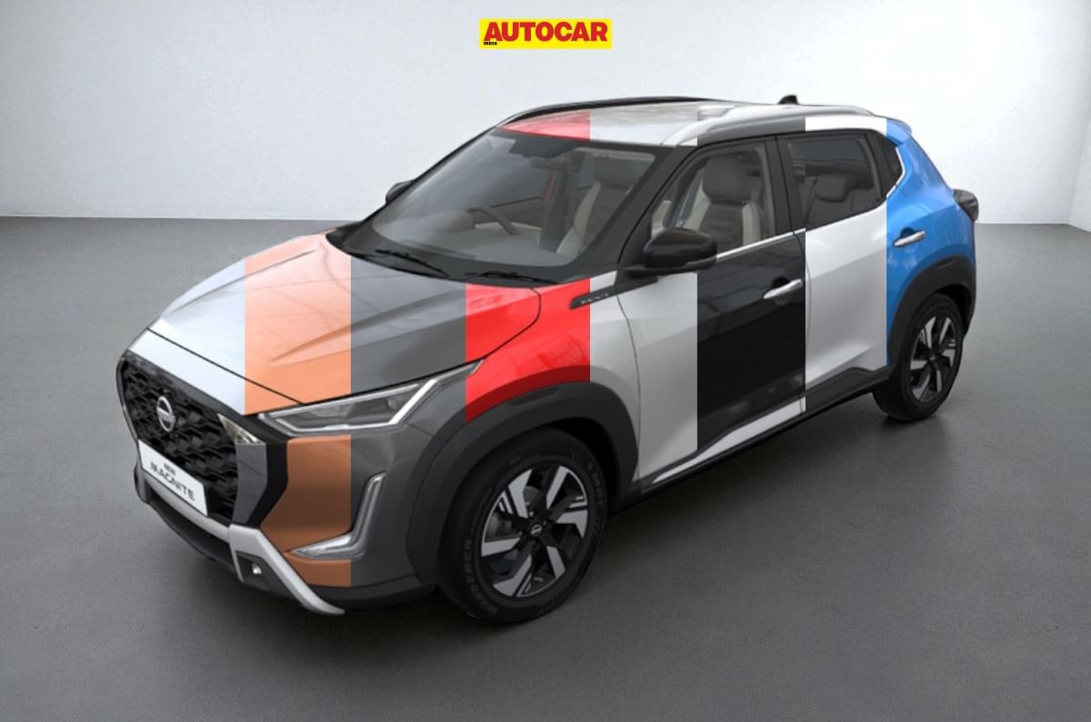 The Nissan Magnite is available with 13 colour options, some of which are restricted to certain trims.