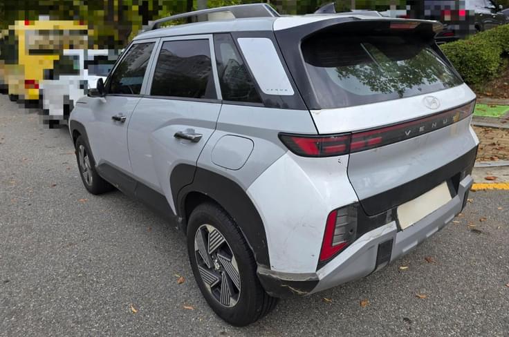 new hyundai venue rear three quarter new hyundai venue on road