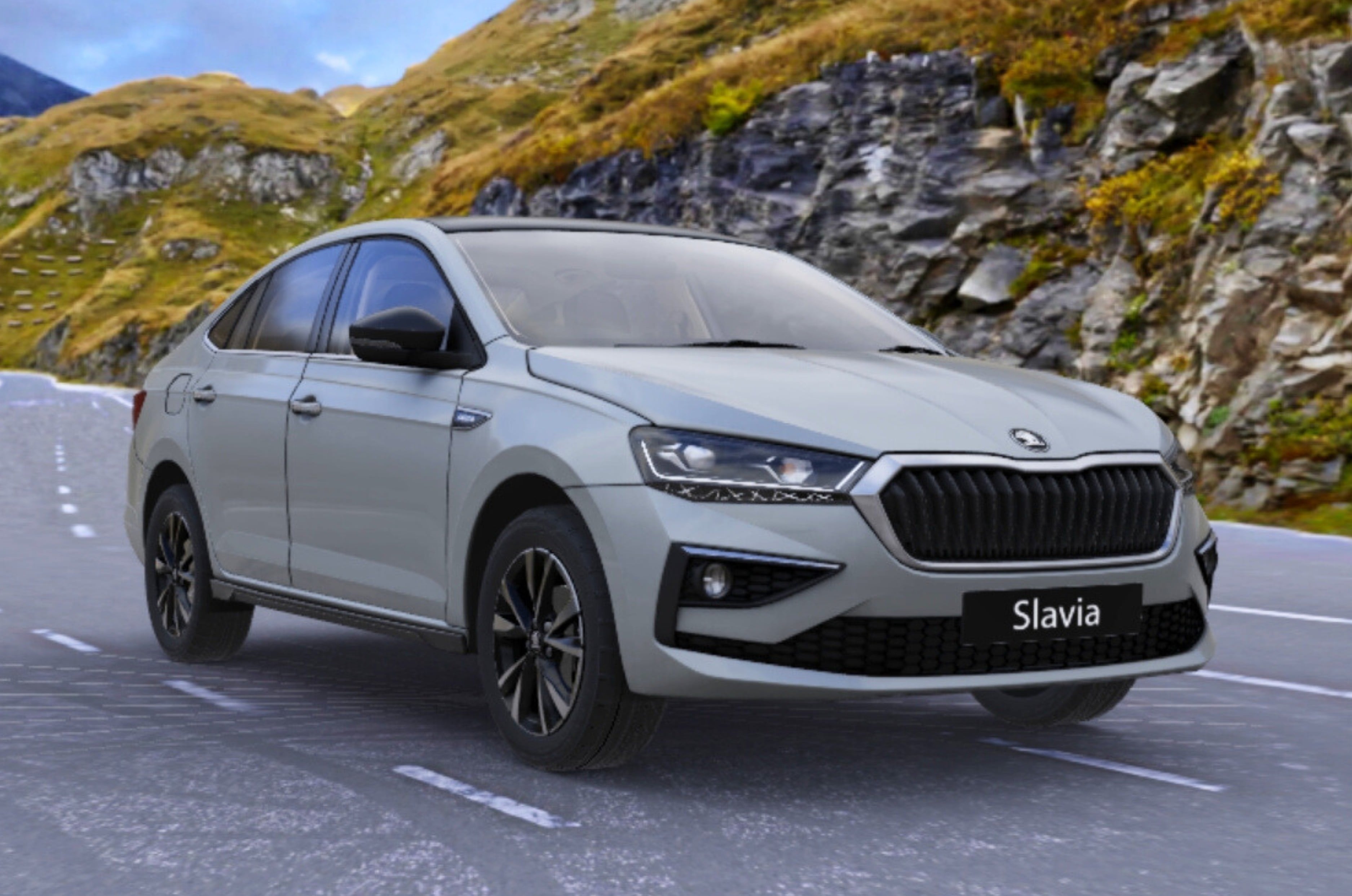Skoda Slavia Brilliant Silver Dual Tone