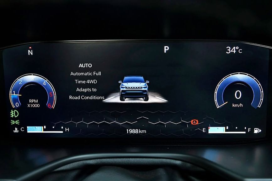 Neat digital driver's display offers multiple customisable layouts.