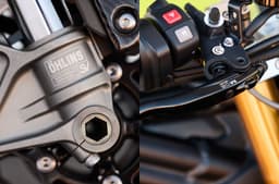 Brembo Stylema calipers and a Brembo MCS span and ratio adjustable lever.