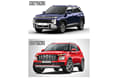 hyundai venue new vs old front three quarter hyundai venue new vs old