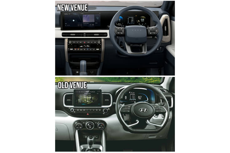 hyundai venue new vs old interior hyundai venue new vs old