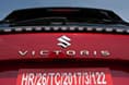 Maruti Suzuki Victoris tailgate logo and badging Maruti Suzuki Victoris in field