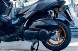 The NMax 155 shares its engine with the Yamaha R15 and MT-15.