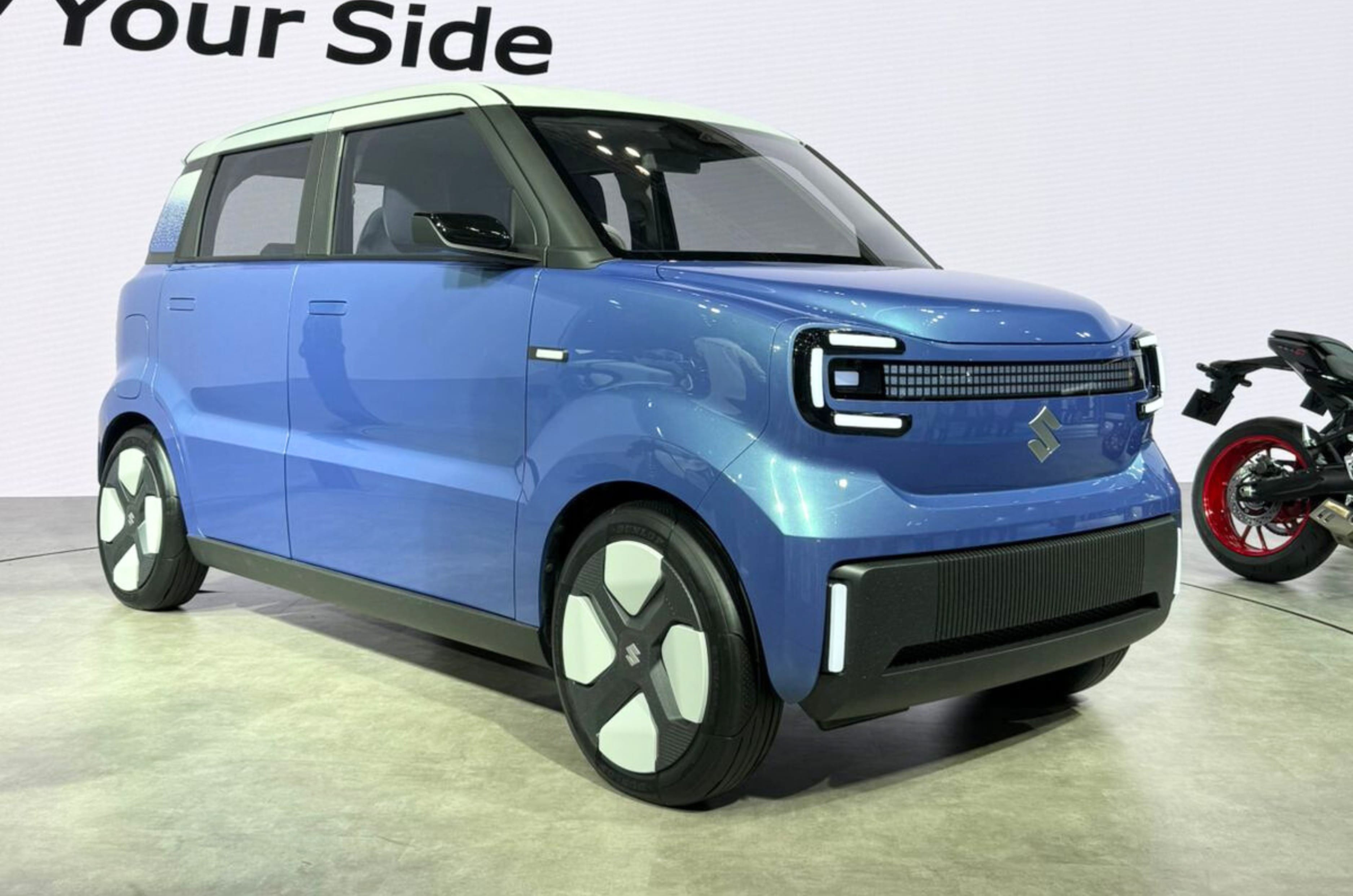suzuki vision e sky compact ev concept on show floor