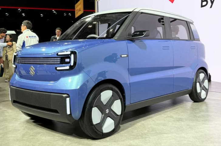suzuki vision e sky compact ev concept on show floor
