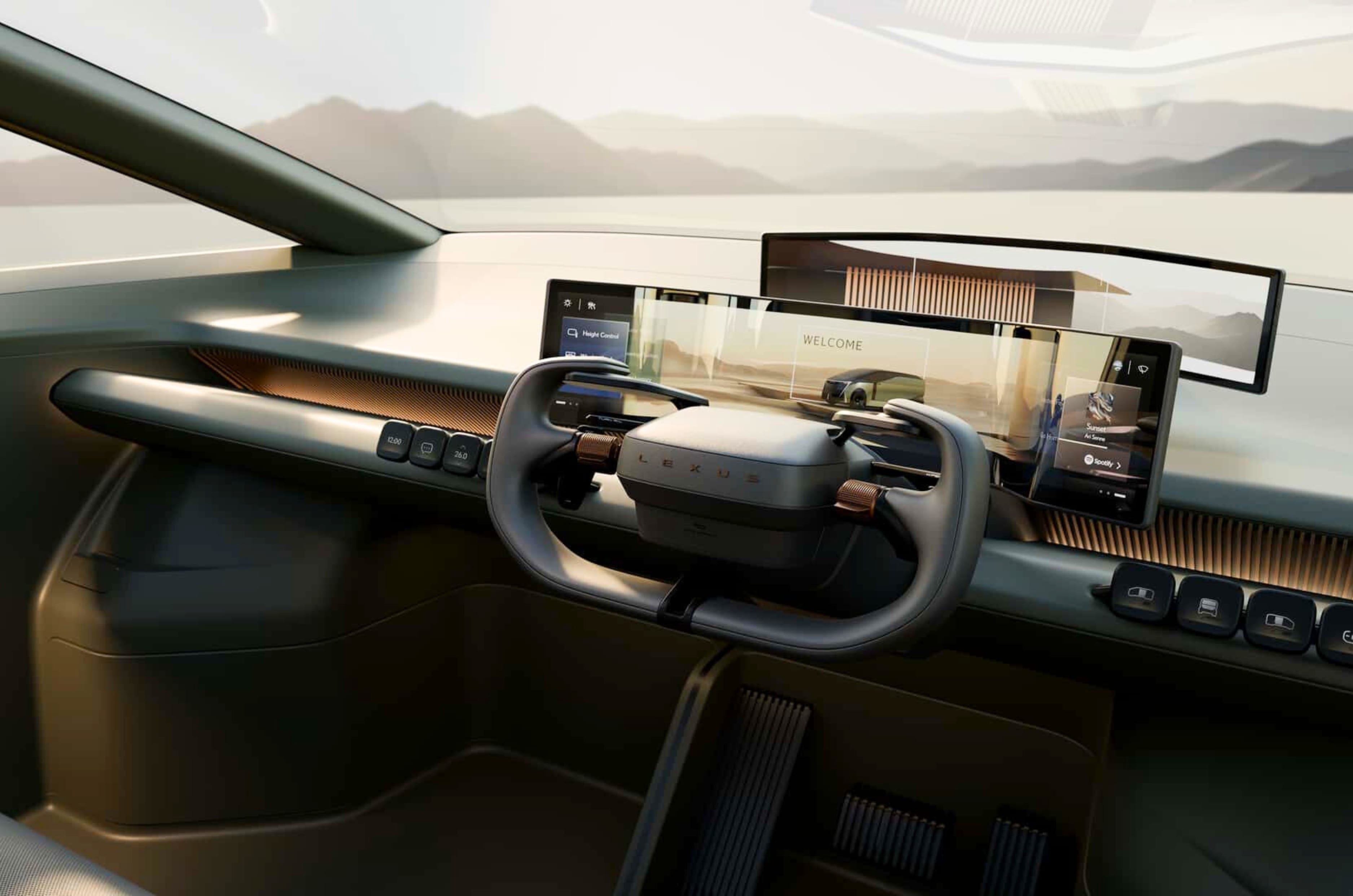 New Lexus LS MPV concept steering