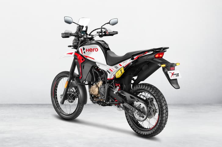 Hero Xpulse 210 Dakar Edition rear left three quarter